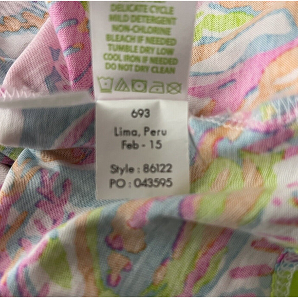 Lilly Pulitzer Dress Womens XS White Pink Christie Scuba to Cuba Cruise Vacation - Picture 10 of 10